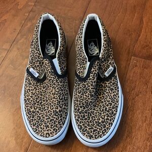 Brand new never worn cheetah print slip on Vans!!!